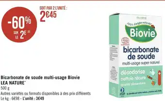 Géant Casino Lea nature bicarbonate de soude multi-usage biovie offre