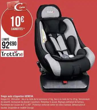 Géant Casino Trottine siege auto clipperton geneva offre