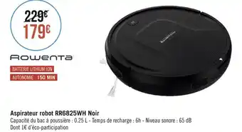 Géant Casino Rowenta aspirateur robot rr6825wh noir offre
