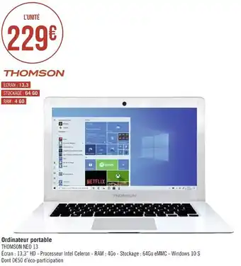 Géant Casino Thomson ordinateur portable offre