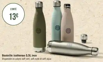 Géant Casino Bouteille isotherme 0,5l inox offre