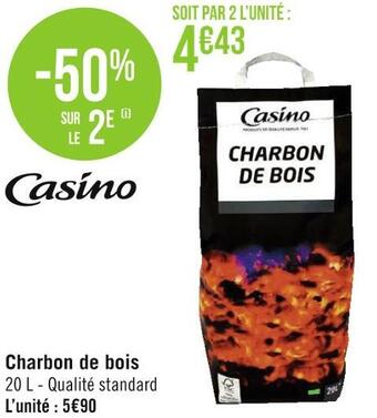 Géant Casino Casino charbon de bois offre