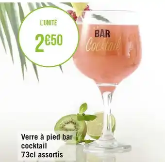 Géant Casino Verre à pied bar cocktail offre