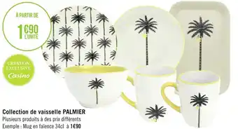 Collection de vaisselle palmier