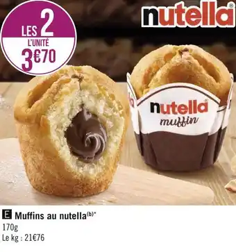 Géant Casino Muffins au nutella offre