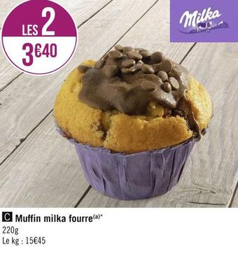 Géant Casino Milka muffin fourre offre