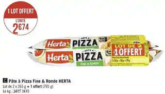 Géant Casino Herta pâte à pizza fine & ronde offre