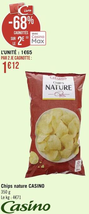 Géant Casino Casino chips nature offre