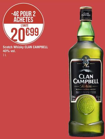 Géant Casino Clan campbell scotch whisky 40% vol. offre