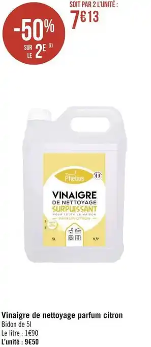 Géant Casino Vinaigre de nettoyage parfum citron offre