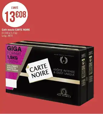 Géant Casino Carte noire café moulu offre