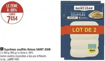 Géant Casino Saint jean suprêmes soufflés nature offre