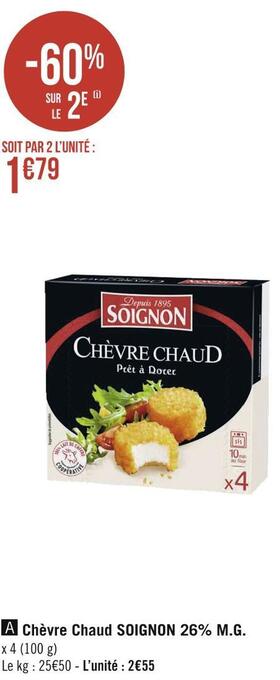 Soignon chèvre chaud 26% m.g.