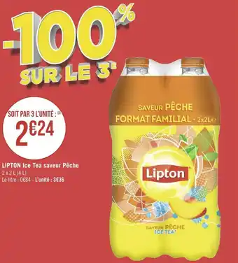 Géant Casino Lipton ice tea saveur pêche offre