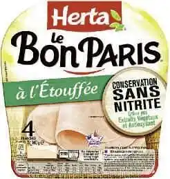 Petit Casino JAMBON LE BON PARIS À L’ÉTOUFFÉE CONSERVATION SANS NITRITE offre
