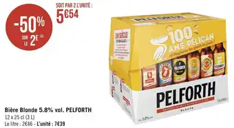 Géant Casino Pelforth bière blonde 5.8% vol. offre