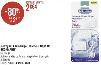 Dr.beckmann nettoyant lave-linge fraicheur caps dr*