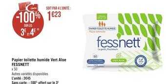 Géant Casino Fessnett papier toilette humide vert aloe offre