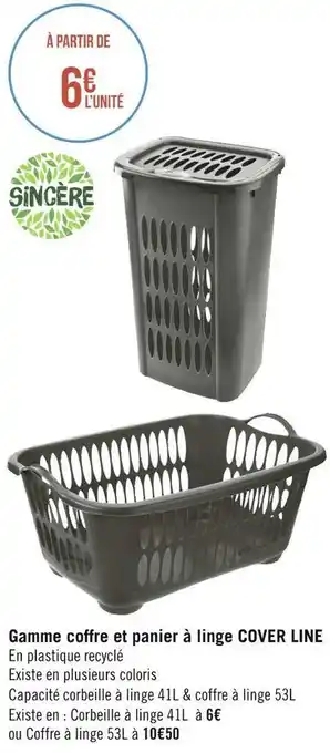Géant Casino Sincère gamme coffre et panier à linge cover line offre