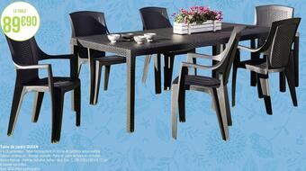 Géant Casino Table de jardin queen offre