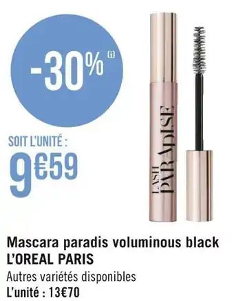 Géant Casino L’oreal paris mascara paradis voluminous black offre