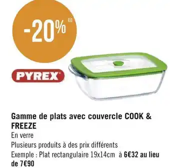Géant Casino Pyrex bon pln sur la gamme de plats avec couvercle cook & freeze offre