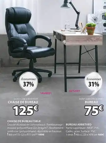 JYSK Chaise De Bureau Tjele Bureau Abbetved offre