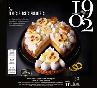 Thiriet Tarte Glacée Façon Citron Meringuée Sauce Au Citron De Sicile offre