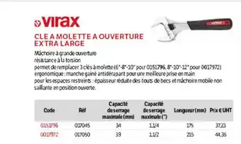 DomPro Virax Cle A Molette A Ouverture Extra Large offre