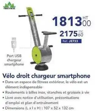 Casal Sport Velo Droit Chargeur Smartphone offre