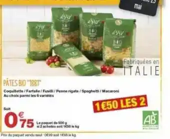 Grand Frais Pâtes Bio offre