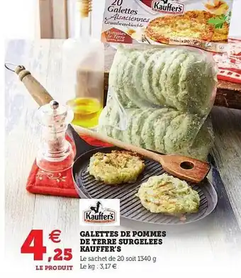 Hyper U Galettes De Pommes De Terre Surgelées Kauffer's offre