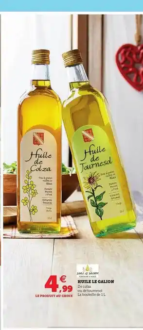Hyper U Huile Le Galion offre