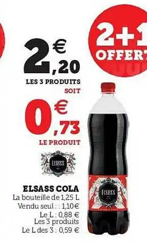 Hyper U Elsass Cola 2+1 Offert offre