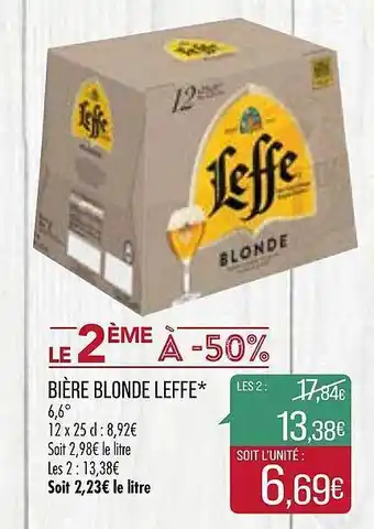 Match Bière Blonde Leffe offre