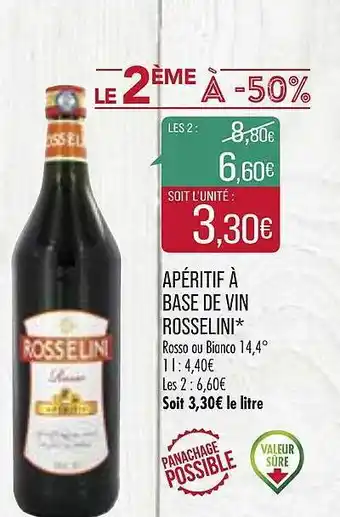 Match Apéritif à Base De Vin Rosselini offre