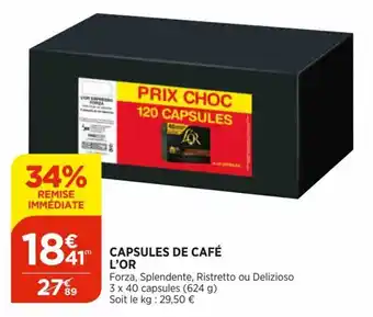 Bi1 Capsules de café l'or offre