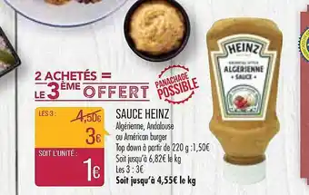 Match Sauce Heinz offre