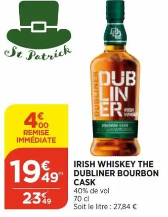 Bi1 Irish whiskey the dubliner bourbon cask offre