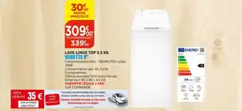 Bi1 Lave-linge top offre