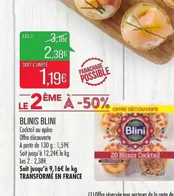 Match Blinis Blini offre