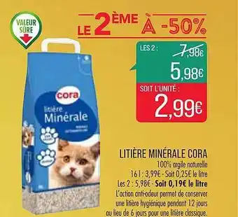 Match Litière Minérale Cora offre