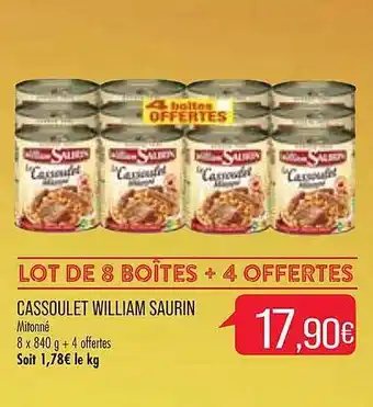 Match Cassoulet William Saurin offre