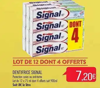 Match Dentifrice Signal offre