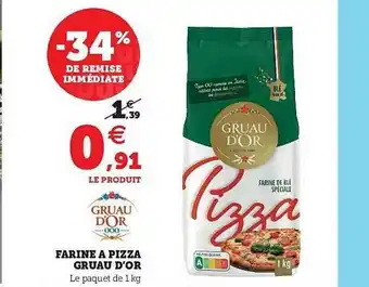 Super U Farine à Pizza Gruau D'or -34% De Remise Immédiate offre