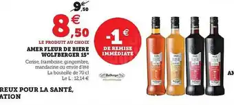 Super U Amer Fleur De Bière Wolfberger 10° offre