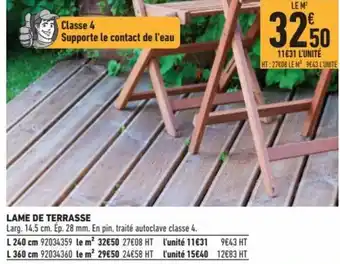 Brico Cash Lame de Terrasse offre