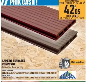 Brico Cash Lame de Terrasse Composite offre