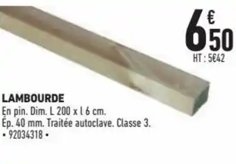 Brico Cash Lambourde offre
