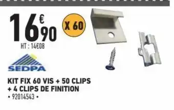 Kit Fix 60 Vis + 50 Clips